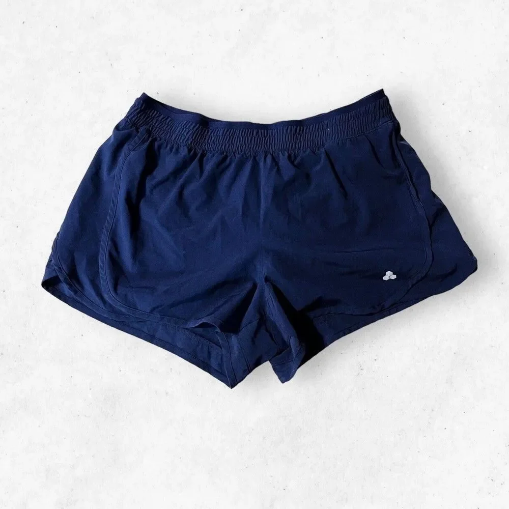 Women’s Tek Gear Workout Gear Athletic Shorts Size XL Navy Blue Elastic Waist‎
